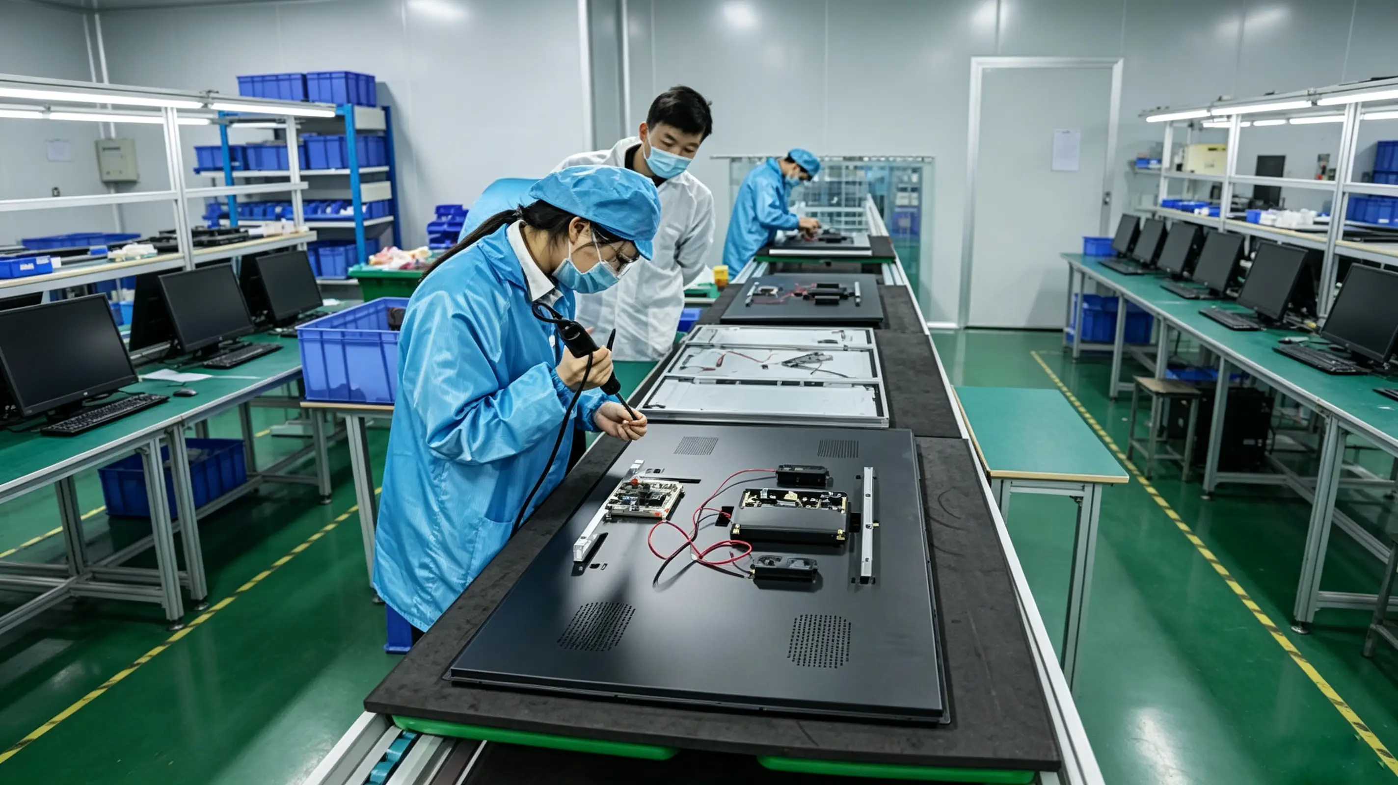 lcd video wall manufacturer factory production line